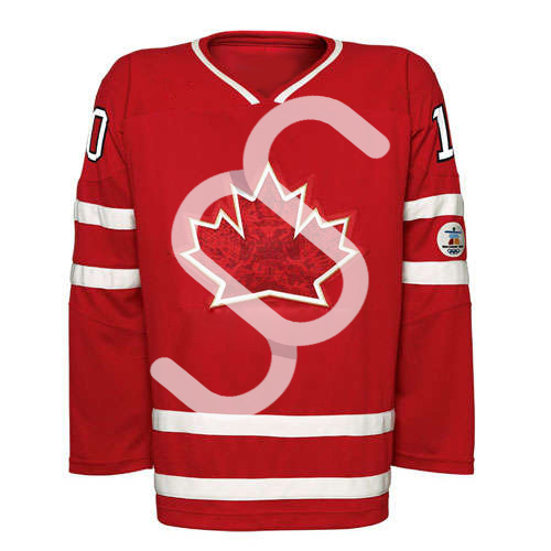 red hockey uniform